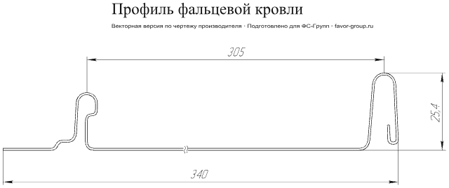 Кликфальц Гранд Лайн (Grand Line) Mini Полиэстер 0,45 в Туле фото чертёж