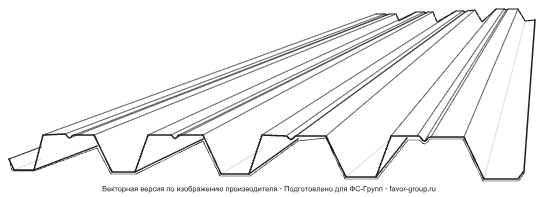 Профлист Металл Профиль Н60 Ecosteel T 0.5 Профнастил Металл Профиль Н60 Ecosteel T 0.5 в Туле фото чертёж