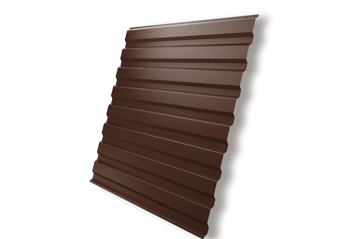 Профлист Гранд Лайн (Grand Line) С20 Rooftop Matte (Стальной бархат) 0,5 RAL 8017 (шоколад)
