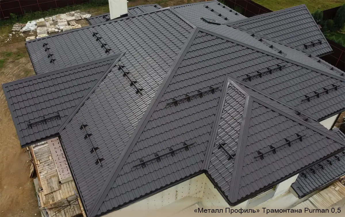 Металлочерепица Металл Профиль Трамонтана на кровле