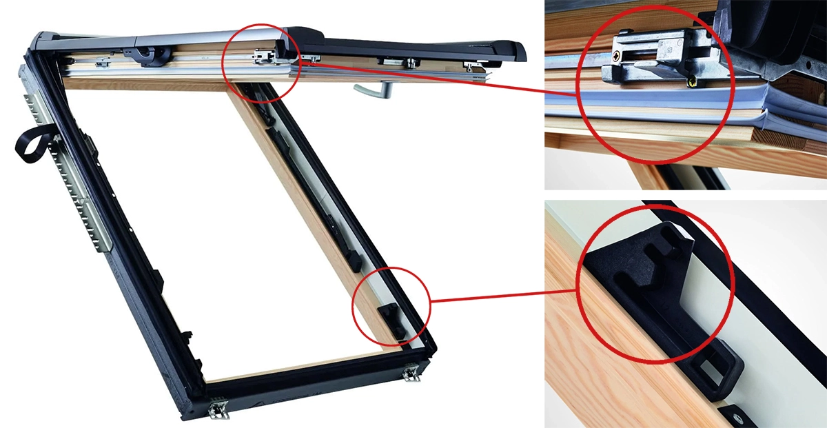 Центральный ригельный замок с 4 точками фиксации