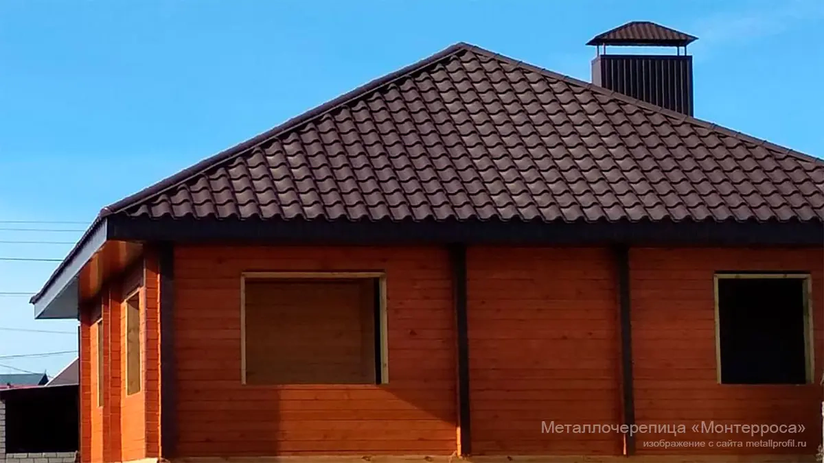 Металлочерепица Металл Профиль Монтерроса на кровле