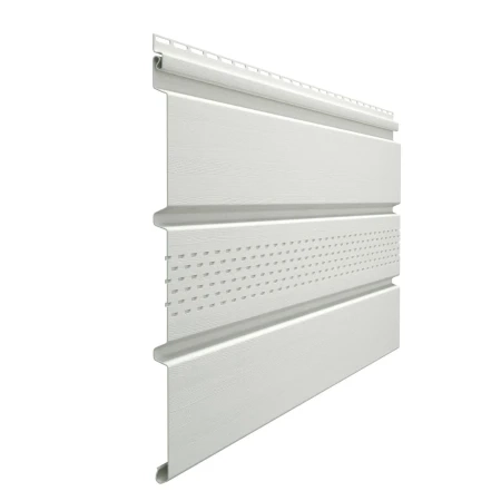 Виниловый софит Döcke T4 Premium с частичной перфорацией пломбир