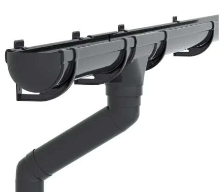 Комплект пластикового водостока d-135/90 мм ГрандЛайн Дизайн графит RAL 7024 в Туле фото