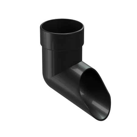 Колено стока (наконечник) d-100 мм ПВХ Döcke Lux карбон RR 33