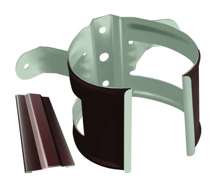 Кронштейн трубы на дерево d-90 мм Grand Line Optima Полиэстер двухсторонний 0,6 RAL 8017