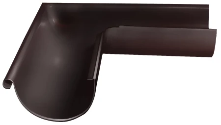 Угол желоба наружный d-125 мм 90 гр Grand Line Optima Полиэстер двухсторонний 0,55 RAL 8017