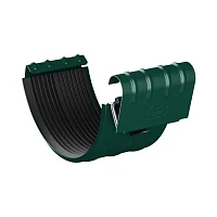 Соединитель желоба d-150 мм Металл Профиль FORAMINA PUR Purman двухсторонний 0,6 RAL 6005