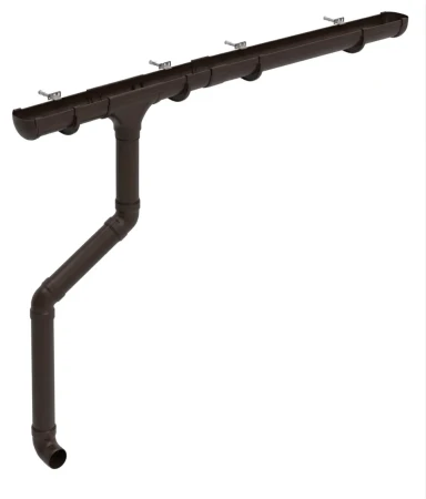 Комплект пластикового водостока d-135/90 мм ГрандЛайн Дизайн коричневый RR 32 в Туле фото