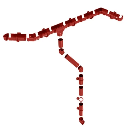 Заглушка желоба d-135 мм универсальная ПВХ Grand Line Дизайн бордо RAL 3005