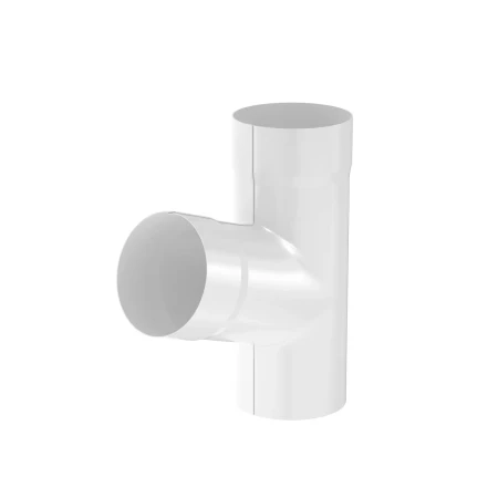 Тройник трубы d-100 мм Aquasystem Premium Pural 0,6 RAL 9003