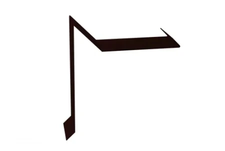 Планка ветровая для мягкой кровли двойная завальцовка Grand Line 60x30x90 0,5 Satin Matt цвет RR 32