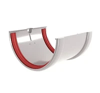 Соединитель желоба d-120 мм ПВХ ГрандЛайн Классика белый RAL 9003