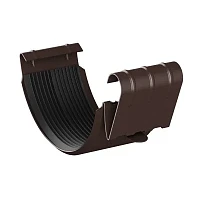 Соединитель желоба d-150 мм Металл Профиль FORAMINA PUR Purman двухсторонний 0,6 RAL 8017