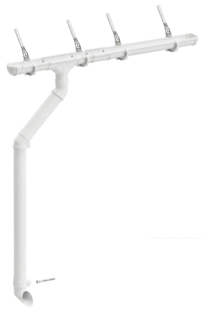 Комплект пластикового водостока d-141x100 мм Döcke lux пломбир RAL 9003 в Туле фото