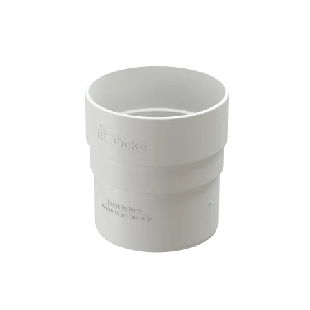 Соединитель трубы (муфта) d-80 мм ПВХ Döcke Standard белый RAL 9003