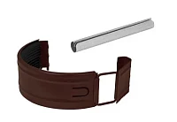 Соединитель желоба в комплекте d-125 мм Аквасистем Премиум PU Matt 0,6 RAL 8017