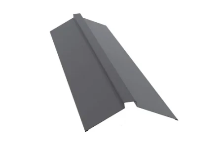 Планка конька плоского Grand Line 150x40x150 0,45 Полиэстер цвет RAL 7004