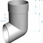 Колено стока (наконечник) d-85 мм ПВХ Döcke Premium в Туле фото