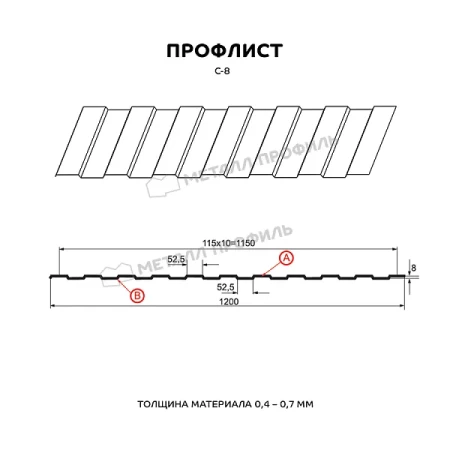 С-8 Полиэстер 0,7 Ral 9003 С-8 Полиэстер 0,7 Ral 9003