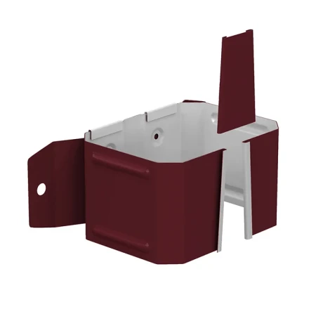 Кронштейн трубы на дерево 76x102 мм Металл Профиль Бюджет Полиэстер 0,5 RAL 3005