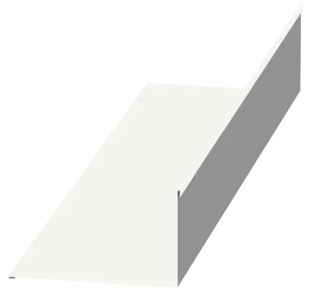 Планка примыкания верхняя Металл Профиль 140x90x2000 0,45 Полиэстер цвет RAL 9010