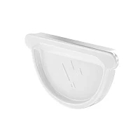 Заглушка желоба универсальная с резиновым уплотнителем d-150 мм Аквасистем Премиум PU 0,6 RAL 9003