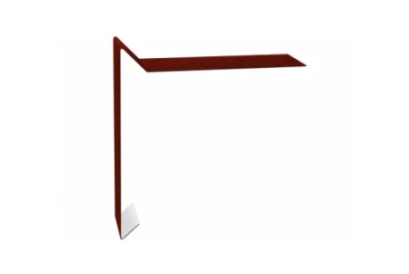 Планка ветровая для мягкой кровли Grand Line 130x25x100 0,5 Satin цвет RAL 3009