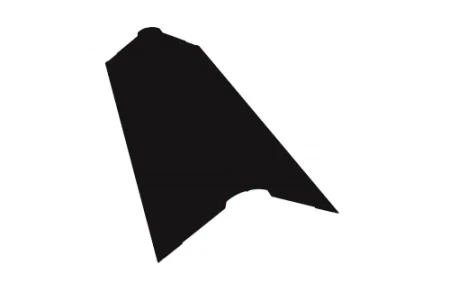 Планка конька фигурного Grand Line 100x100 0,5 Velur цвет RAL 8022