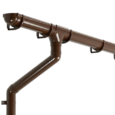 Комплект пластикового водостока d-135/90 мм ГрандЛайн Дизайн шоколадный RAL 8017 в Туле фото