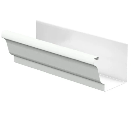 Желоб водосточный 120x86x3000 мм Металл Профиль Бюджет Полиэстер 0,5 RAL 9003