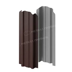 Штакетник Металл Профиль Прямоугольный Lane Viking E 0,5 фигурный