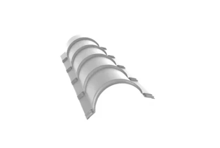 Планка малого конька полукруглого Grand Line 0,5 Satin цвет RAL 9003