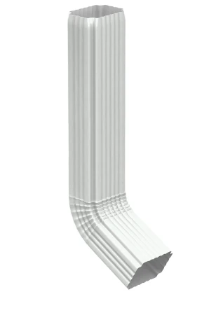 Труба водосточная с коленом 76x102x1000 мм Металл Профиль Бюджет Полиэстер 0,5 RAL 9003