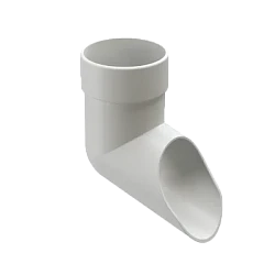 Колено стока (наконечник) d-100 мм ПВХ Döcke Lux