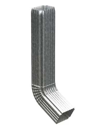 Труба водосточная с коленом 76x102x3000 Металл Профиль Бюджет 0,5 Оцинкованная