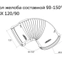Угол желоба составной d-120 мм 90-150° ПВХ Grand Line Классика в Туле фото
