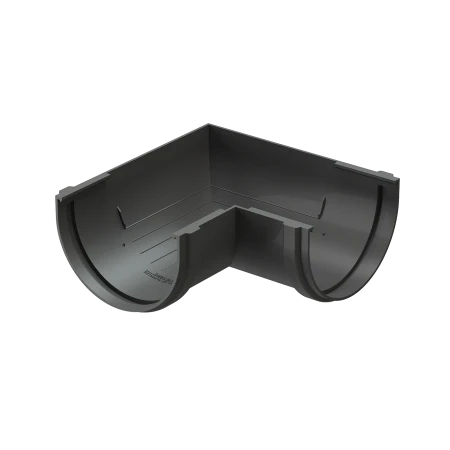 Угол желоба универсальный d-120 мм 90 гр ПВХ Döcke Standard серый RAL 7024