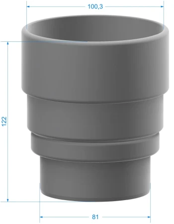 Переходник трубы (муфта) водостока ПВХ Döcke Lux в Туле фото