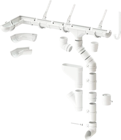 Кронштейн желоба ПВХ d-141 мм Döcke Lux пломбир RAL 9003