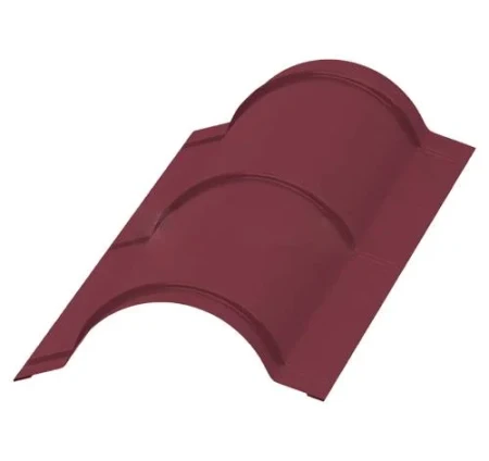 Планка конька круглого Металл Профиль R110x2000 0,45 Полиэстер цвет RAL 3005