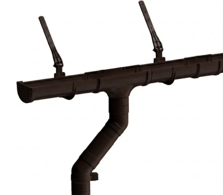 Комплект пластикового водостока d-120x85 мм Döcke Premium шоколад RAL 8019 в Туле фото