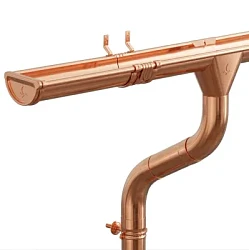 Комплект металлического водостока Аквасистем Комфорт d-150x100 мм 6 м/3 м Aquasystem Элит