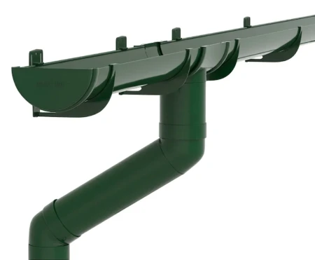 Комплект пластикового водостока d-120/90 мм ГрандЛайн Классика зеленый RAL 6005 в Туле фото