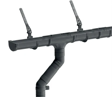 Комплект пластикового водостока d-120x85 мм Döcke Premium графит RAL 7024 в Туле фото