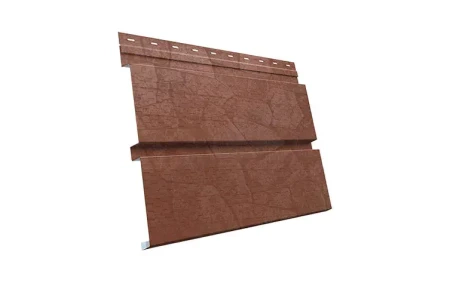 Металлический софит Grand Line Квадро Брус Print Elite 0,45 с полной перфорацией Sand Stone