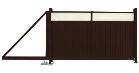 Ворота откатные Grand Line Эстет плюс 2,0х4,5 м RAL 8017