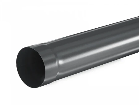 Труба круглая водосточная d-90 мм 1 м Aquasystem Premium Pural 0,6 RAL 7024