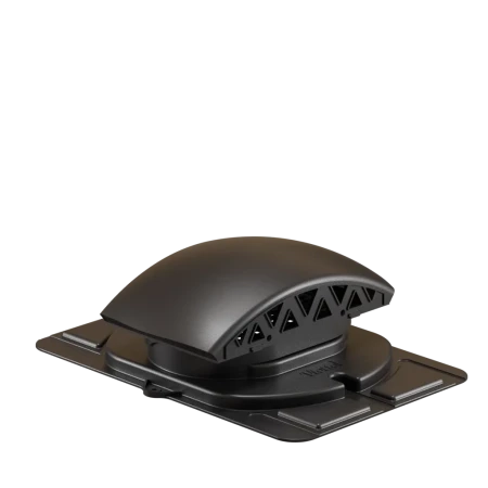 Кровельный вентиль (черепаха) с универсальным проходным элементом Viotto цвет черный (RAL 9005)