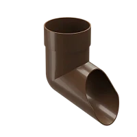 Колено стока (наконечник) d-85 мм ПВХ Döcke Premium каштан RAL 8017